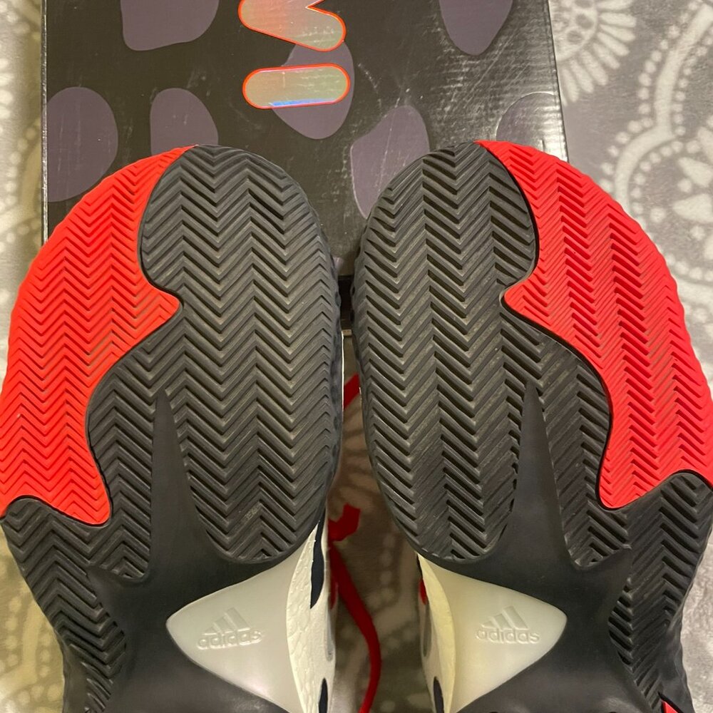 Adidas Harden Vol. 6 White Vivid Red Legend Ink 2022, men's 10 🏀 - Picture 15 of 15